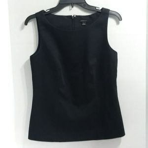Ann Taylor Dressy Black Blouse With Zipper Back